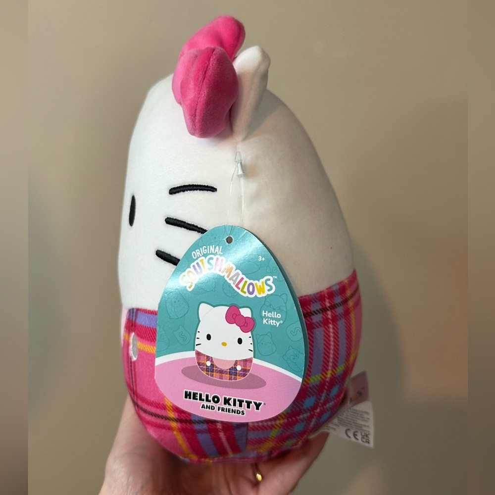 NWT Hello Kitty Squishmallow Plaid Pink - Picture 3 of 5